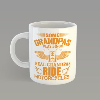 Real Grandpas Ride Motorcycles Mug - Coffee Tea Mug Birthday Fathers Day Gift Present