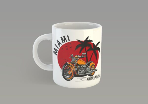 Miami Chopper Mug - Coffee Tea Mug Birthday Fathers Day Gift Present