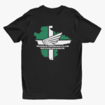 Black mock up back t-shirt