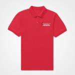 Mock up red polo.