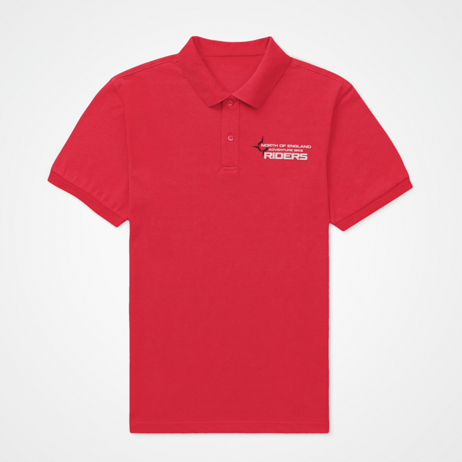 Mock up red polo.