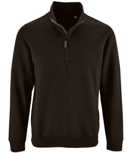 SOL'S Stan Contrast Zip Neck Sweatshirt