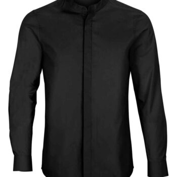 NEOBLU Bart Mao Collar Long Sleeve Poplin Shirt