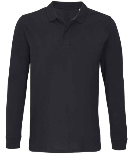 SOL'S Unisex Planet Organic Long Sleeve Piqué Polo Shirt