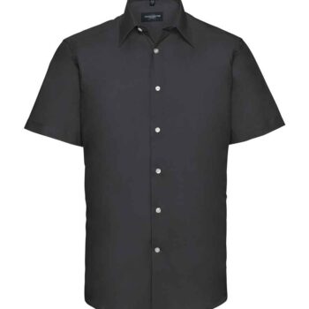 Russell Athletic Collection Short Sleeve Tailored Oxford Shirt
