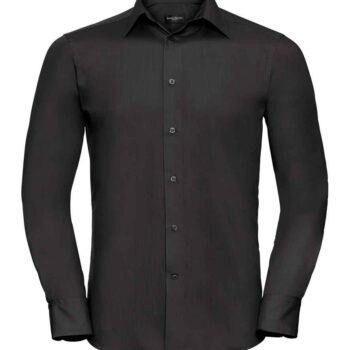 Russell Athletic Collection Long Sleeve Tailored Poplin Shirt