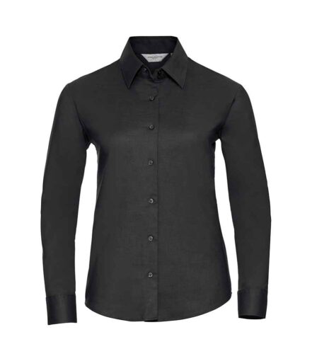 Russell Athletic Collection Ladies Long Sleeve Easy Care Oxford Shirt
