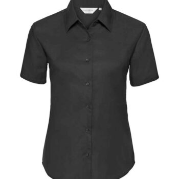 Russell Athletic Collection Ladies Short Sleeve Easy Care Oxford Shirt