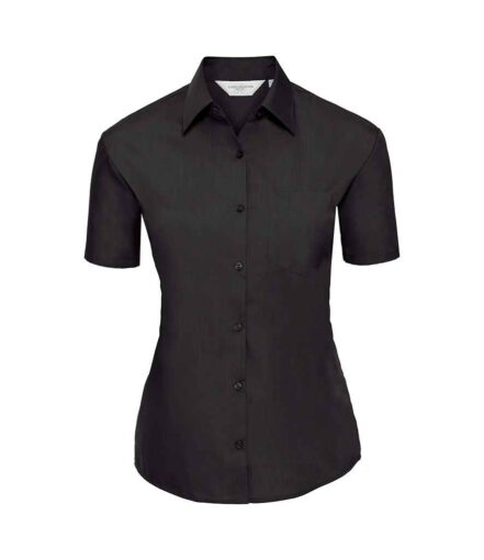 Russell Athletic Collection Ladies Short Sleeve Easy Care Poplin Shirt