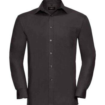 Russell Athletic Collection Long Sleeve Easy Care Cotton Poplin Shirt