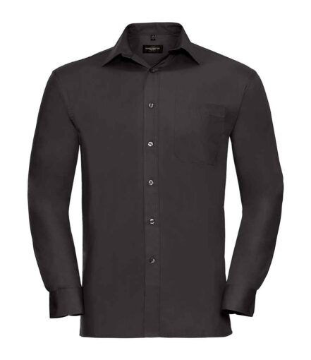Russell Athletic Collection Long Sleeve Easy Care Cotton Poplin Shirt