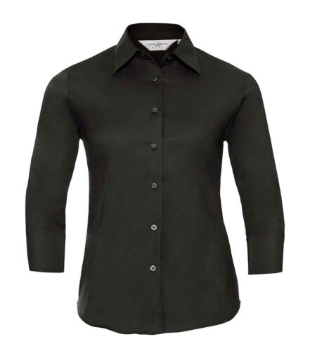 Russell Athletic Collection Ladies 3/4 Sleeve Easy Care Fitted Shirt