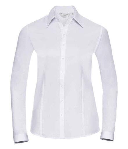 Russell Athletic Collection Ladies Long Sleeve Herringbone Shirt
