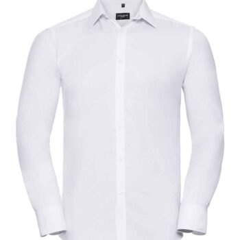 Russell Athletic Collection Long Sleeve Herringbone Shirt