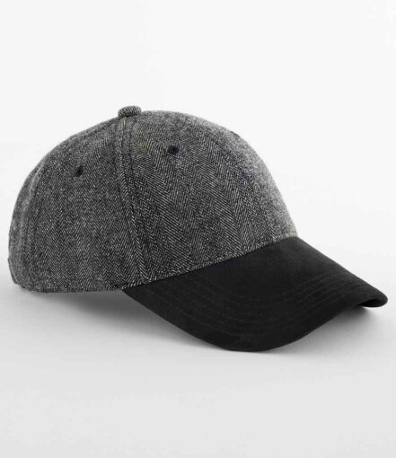Beechfield Suede Peak Herringbone Cap