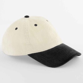 Beechfield Contrast Peak Corduroy Cap