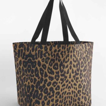 BagBase Leopard Print Carryall Tote Bag