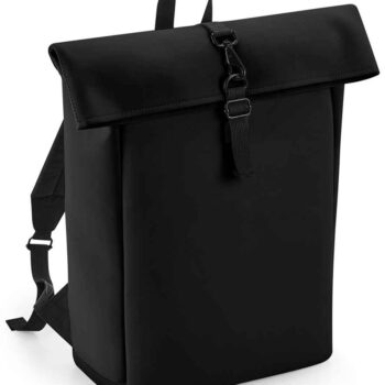 BagBase Matte PU Roll-Top Backpack