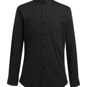 Brook Taverner Volterra Long Sleeve Grandad Collar Shirt