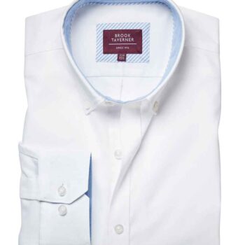 Brook Taverner Lawrence Long Sleeve Stretch Oxford Shirt