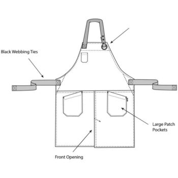 Dennys Canvas Apron with Front Split