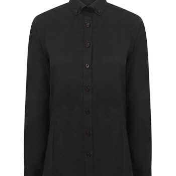 Henbury Ladies Modern Long Sleeve Regular Fit Oxford Shirt
