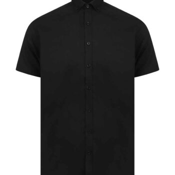 Henbury Modern Short Sleeve Slim Fit Oxford Shirt