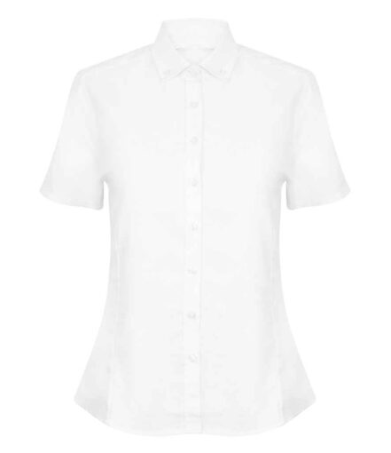 Henbury Ladies Modern Short Sleeve Regular Fit Oxford Shirt