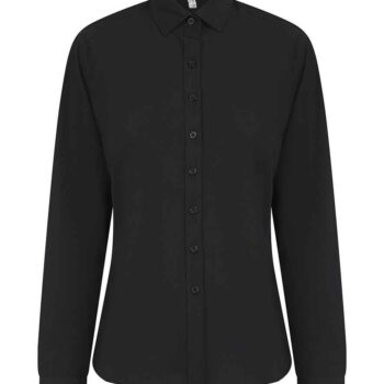 Henbury Ladies Long Sleeved Cotton Feel Coolplus® Shirt