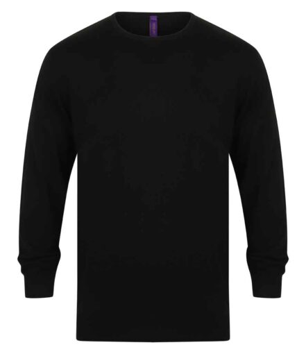 Henbury Lightweight Cotton Acrylic Crew Neck Sweater