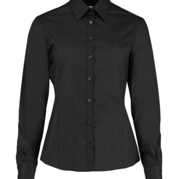 Kustom Kit Ladies Long Sleeve Tailored Business Shirt