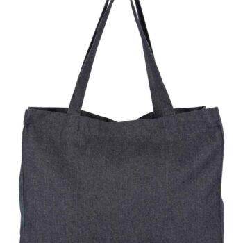Kimood Large Recycled Cotton Denim Look Shopping Bag