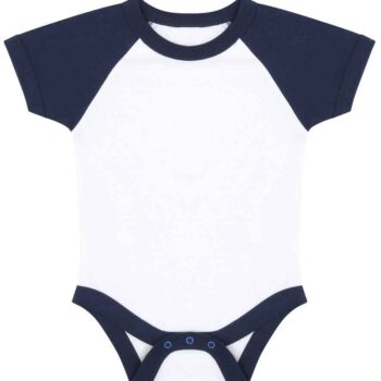 Larkwood Essential Short Sleeve Baby Baseball Bodysuit