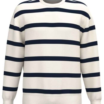 Native Spirit Unisex Striped Crew Neck Sweatshirt