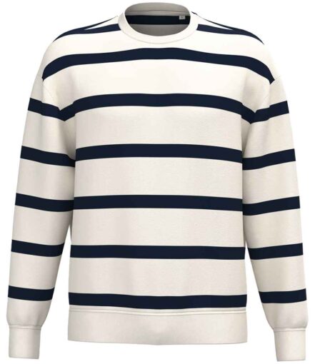 Native Spirit Unisex Striped Crew Neck Sweatshirt