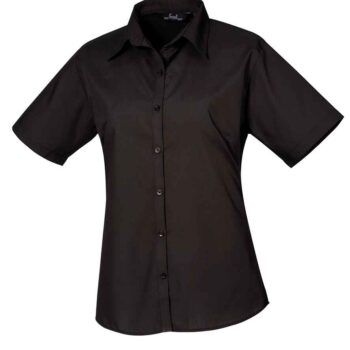 Premier Ladies Short Sleeve Poplin Blouse