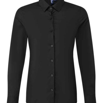 Premier Ladies Recyclight® Long Sleeve Poplin Shirt
