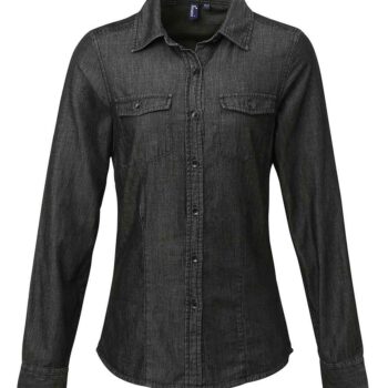 Premier Ladies Jeans Stitch Denim Shirt