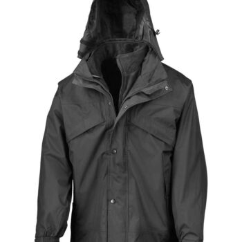 Result 3-in-1 Waterproof Zip and Clip Fleece Lined Jacket