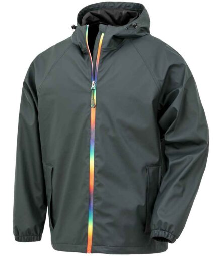 Result Recycled Rainbow Prism PU Waterproof Jacket