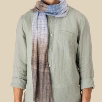 Spasso Brown Double Striped Scarf