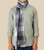 Spasso Greenish Check Scarf