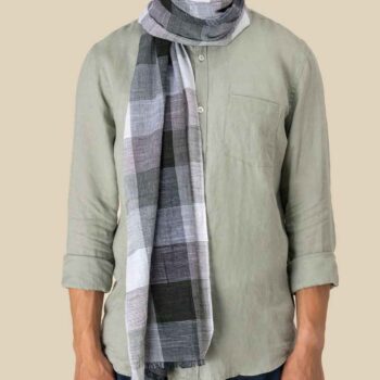 Spasso Greenish Check Scarf