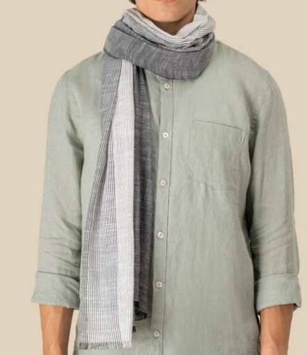 Spasso Urban Grey Striped Scarf