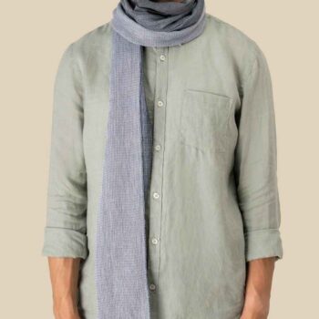 Spasso Graphite Ink Striped Scarf