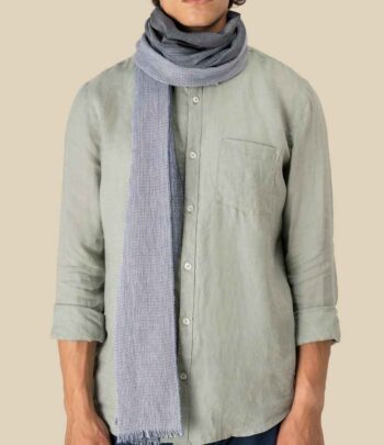 Spasso Graphite Ink Striped Scarf
