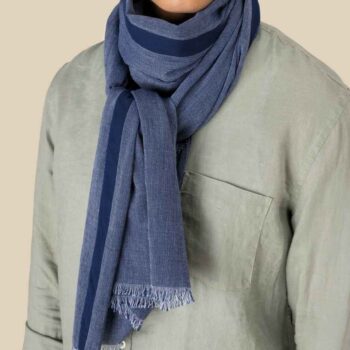 Spasso Blue Dotted Scarf
