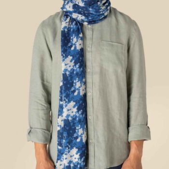 Spasso Blue Floral Scarf