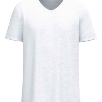 Spasso Drop Shoulder Raw Edge Collar Slub T-Shirt