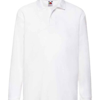 Fruit of the Loom Kids Long Sleeve Poly/Cotton Piqué Polo Shirt